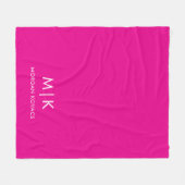 Modern Monogram Fleece Deken (Voorkant (Horizontaal))