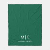 Modern Monogram Fleece Deken (Voorkant)