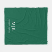 Modern Monogram Fleece Deken (Voorkant (Horizontaal))