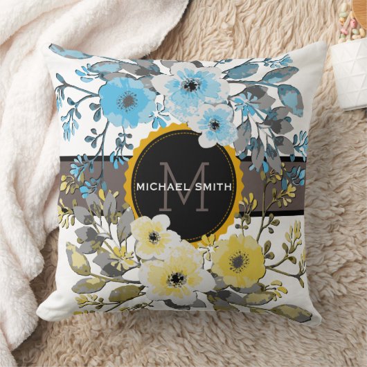 modern monogram Floral #6 Kussen (Deken)