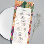 Modern Monogram Floral Boho Wedding Menu<br><div class="desc">slim menu om het collectie aan te passen *als u meer papieren opties wilt,  kunt u dit ontwerp overbrengen naar een slim programma *of voor meer hulp contact met mij opnemen</div>