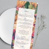 Modern Monogram Floral Boho Wedding Menu