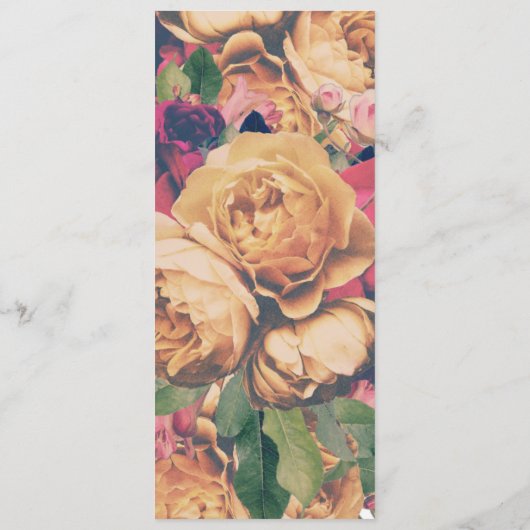 Modern Monogram Floral Boho Wedding Menu (Achterkant)