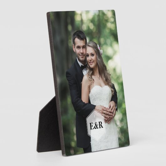 Modern Monogram Fotoplaat (Zijkant)