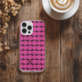 Modern Monogram Fuchsia Geometrische Trendy Case-Mate iPhone Case