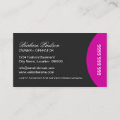 Modern Monogram Fuchsia Visitekaartje (Achterkant)