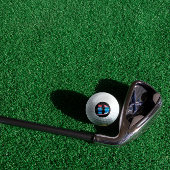 Modern monogram geometrisch initiaal D koraalblauw Golfballen