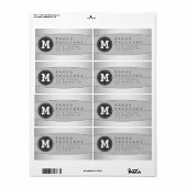 Modern Monogram Geometrisch Ontwerp Retouradres Etiket (Full Sheet)