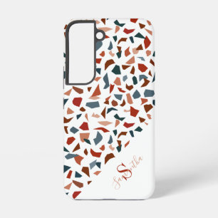 Modern monogram geometrisch patroon samsung galaxy hoesje