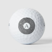 Modern monogram gepersonaliseerd golfballen (Voorkant)
