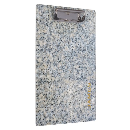 Modern Monogram, gepersonaliseerd graniet en goud Klembord (Rechts)