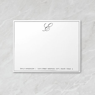 Modern monogram, gepersonaliseerd Notitieblok