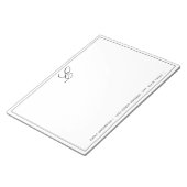 Modern monogram, gepersonaliseerd Notitieblok (Schuin)