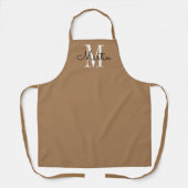 Modern Monogram, gepersonaliseerde naam Apron Schort (Voorkant)