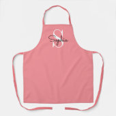 Modern Monogram, gepersonaliseerde naam Apron Schort (Voorkant)