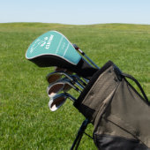 Modern Monogram Geschenk Golfer Turkoois Golfheadcover (Insitu)