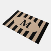 Modern monogram gestreept deurmat (Schuin)