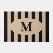 Modern monogram gestreept deurmat (Voorkant)