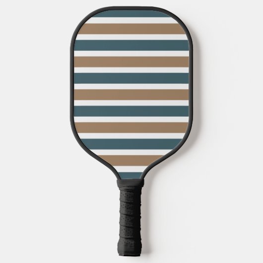Modern monogram gestreept pickleball paddle (Achterkant)