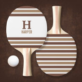 Modern monogram gestreept tafeltennisbatje