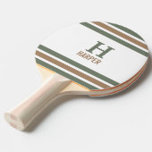 Modern monogram gestreept tafeltennisbatje (Voorkant Gekanteld)