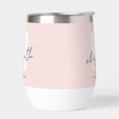 Modern Monogram Girly Script Blush Pink Bridesmaid (Links)