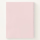 Modern Monogram Girly Script Blush Pink Initiaal Notitieboek (Achterkant)