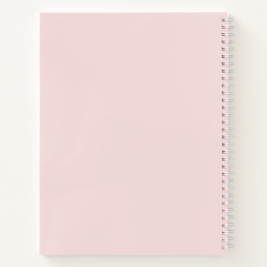 Modern Monogram Girly Script Blush Pink Initiaal Notitieboek (Achterkant)