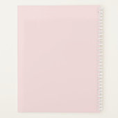 Modern Monogram Girly Script Blush Pink Initiaal Planner (Achterkant)