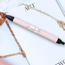 Modern Monogram Girly Script Blush Pink Initiaal