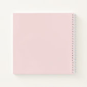 Modern Monogram Girly Script Blush Pink Sketchbook Notitieboek (Achterkant)