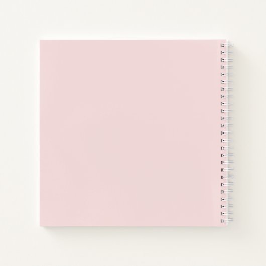 Modern Monogram Girly Script Blush Pink Sketchbook Notitieboek (Achterkant)