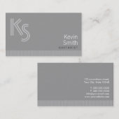 Modern monogram gitarist Visitekaartje (Voorkant / Achterkant)