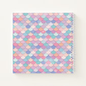 Modern Monogram  Glam Mermaid Sketchbook Notitieboek (Achterkant)