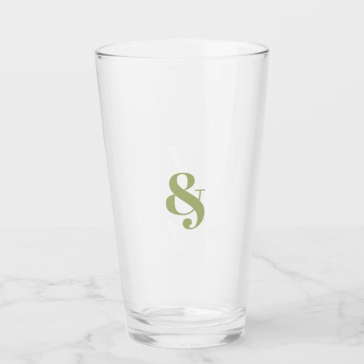 Modern Monogram Glas (Voorkant)