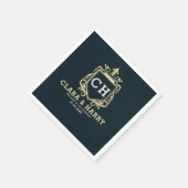  Modern monogram gold calligraphy wedding  Servet (Hoek)