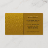 Modern Monogram Golden Brown Visitekaartjes (Achterkant)