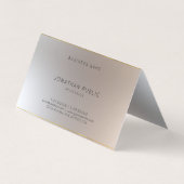 Modern Monogram Goud Silver Look Elegant Sjabloon Visitekaartje (Achterkant)