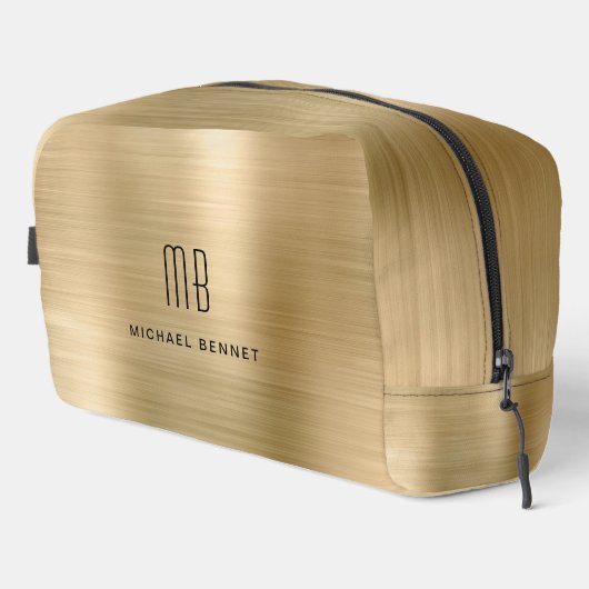 Modern Monogram Goud Toilettasje (Rechterhoek)