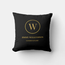 Modern Monogram Goud Zwart Business