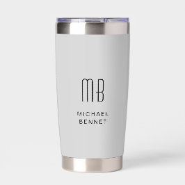 Modern Monogram Gray Geïsoleerde Drinkbeker