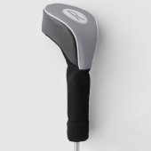 Modern Monogram Gray Golfheadcover (Schuin)