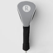 Modern Monogram Gray Golfheadcover (Voorkant)