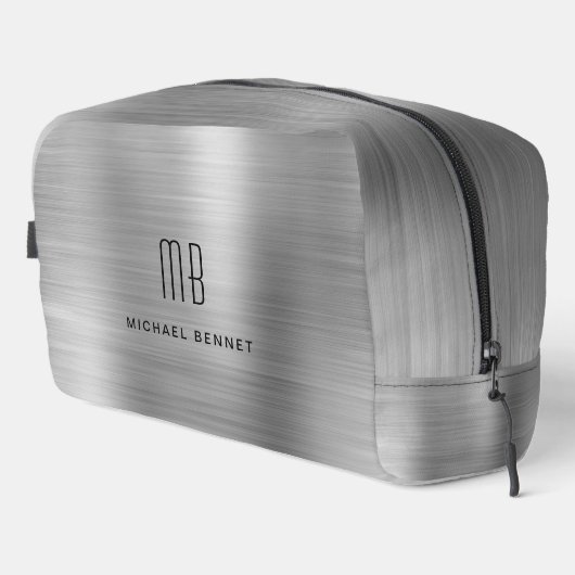 Modern Monogram Gray Toilettasje (Rechterhoek)