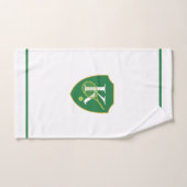 Modern Monogram Green Crest Tennis Handdoek (Handdoek)