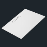 Modern Monogram Grijs Briefpapier Eenvoudig Notitieblok<br><div class="desc">Eenvoudig grijs gepersonaliseerd notitieblok. Ruimte voor herinneringen,  snelle notities en lijsten om op koers te blijven.</div>