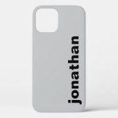 Modern Monogram Grijs Case-Mate iPhone Case (Achterkant)