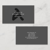 Modern Monogram Grijze Visitekaartje (Voorkant / Achterkant)