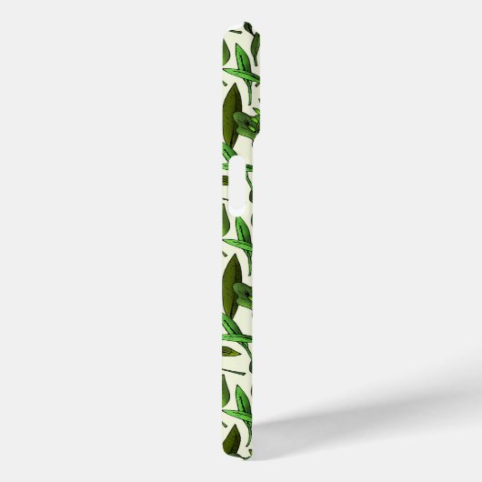 Modern Monogram Groen Botanisch Case-Mate iPhone Case (Achterkant / Rechts)
