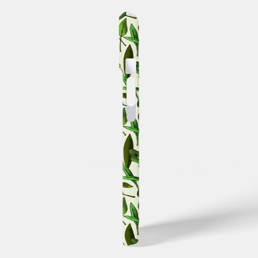 Modern Monogram Groen Botanisch Case-Mate iPhone Case (Achterkant / Links)